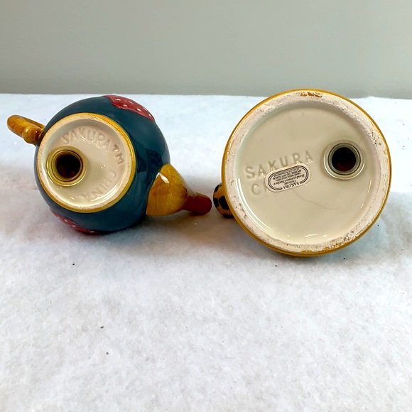 Vintage Debbie Mumm for Sakura Teapot & Kettle Salt & Pepper Shakers - Picture 5 of 6